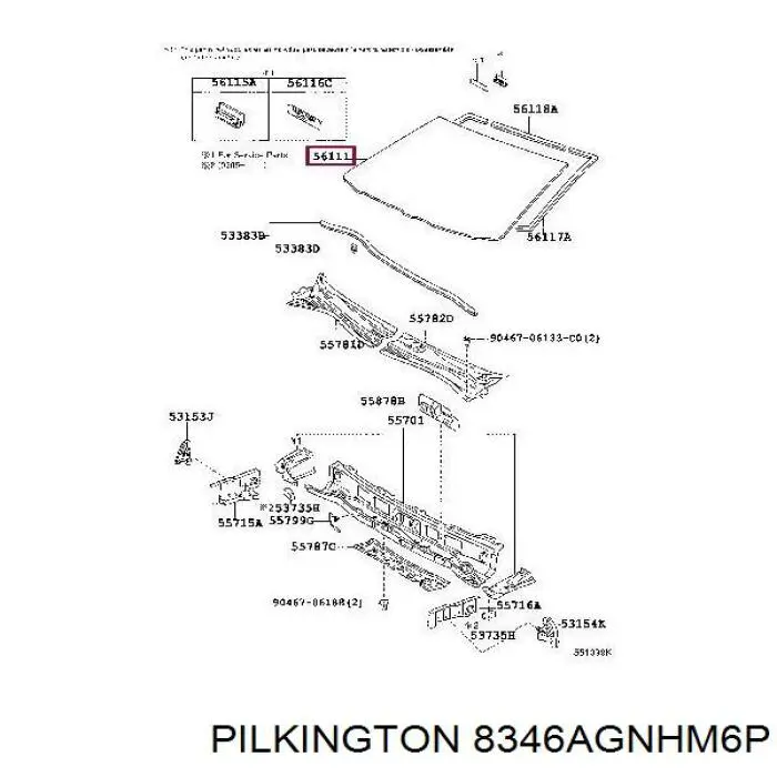 8346AGNHM6P Pilkington parabrisas