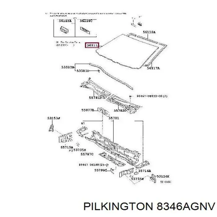 8346AGNV Pilkington parabrisas