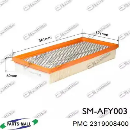 2319008400 Parts-Mall filtro de aire