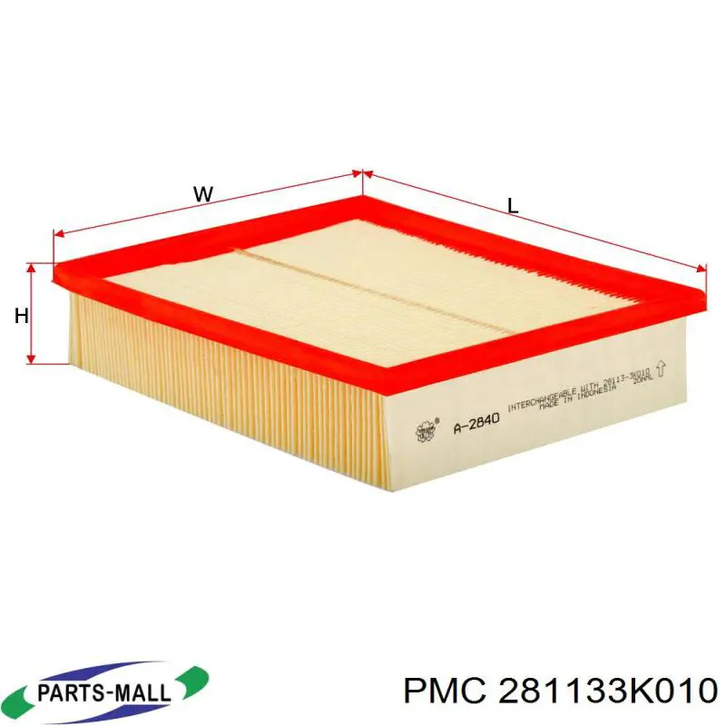 281133K010 Parts-Mall filtro de aire