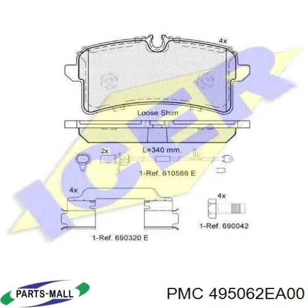 495062EA00 Parts-Mall fuelle, árbol de transmisión delantero interior