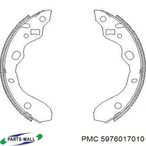 5976017010 Parts-Mall cable de freno de mano trasero izquierdo