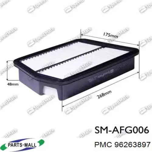 Comprar P96263897 General Motors Filtro de aire