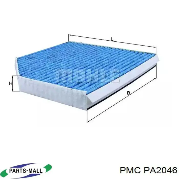 PA2046 Parts-Mall filtro de aire
