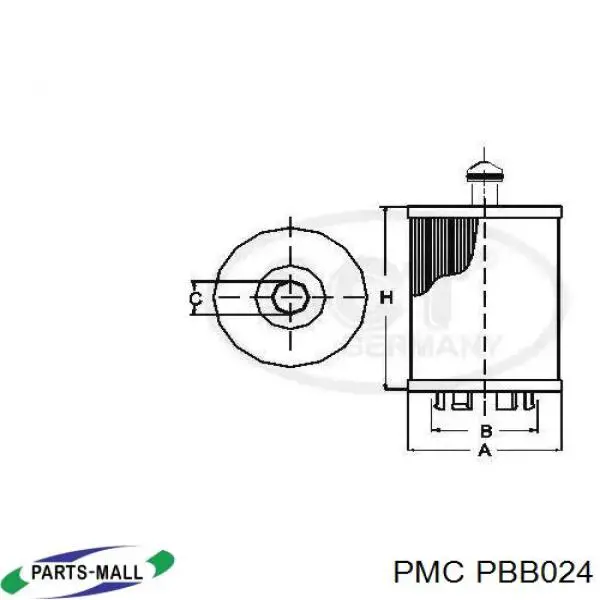 Filtro de aceite PBB024 Parts-Mall