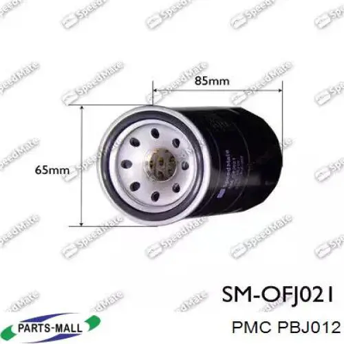 PBJ012 Parts-Mall filtro de aceite