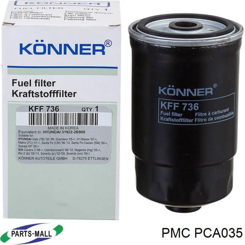 Filtro de combustible PCA035 Parts-Mall