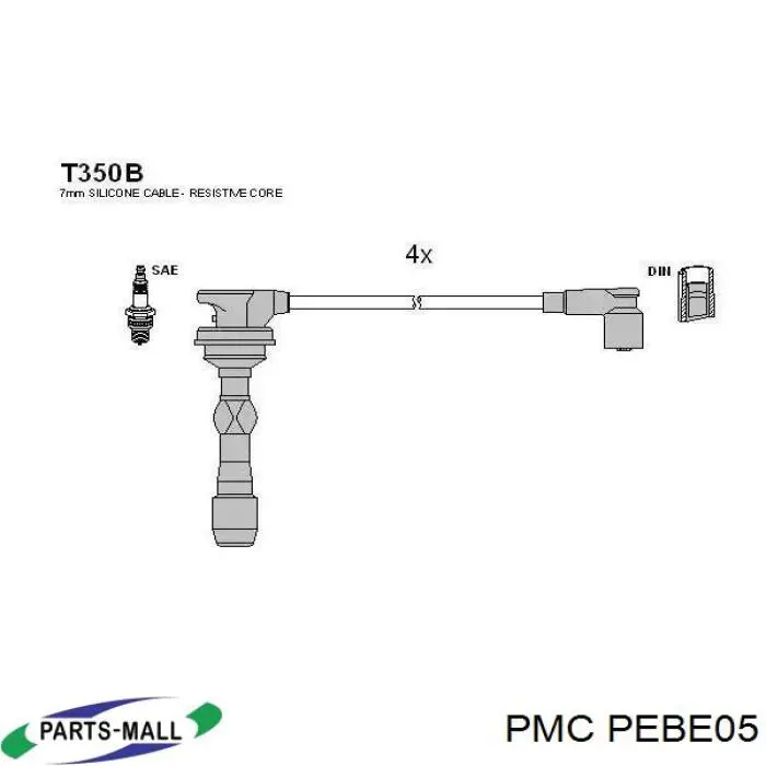 PEBE05 Parts-Mall cables de bujías