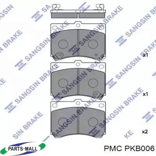 PKB-006 Parts-Mall pastillas de freno delanteras