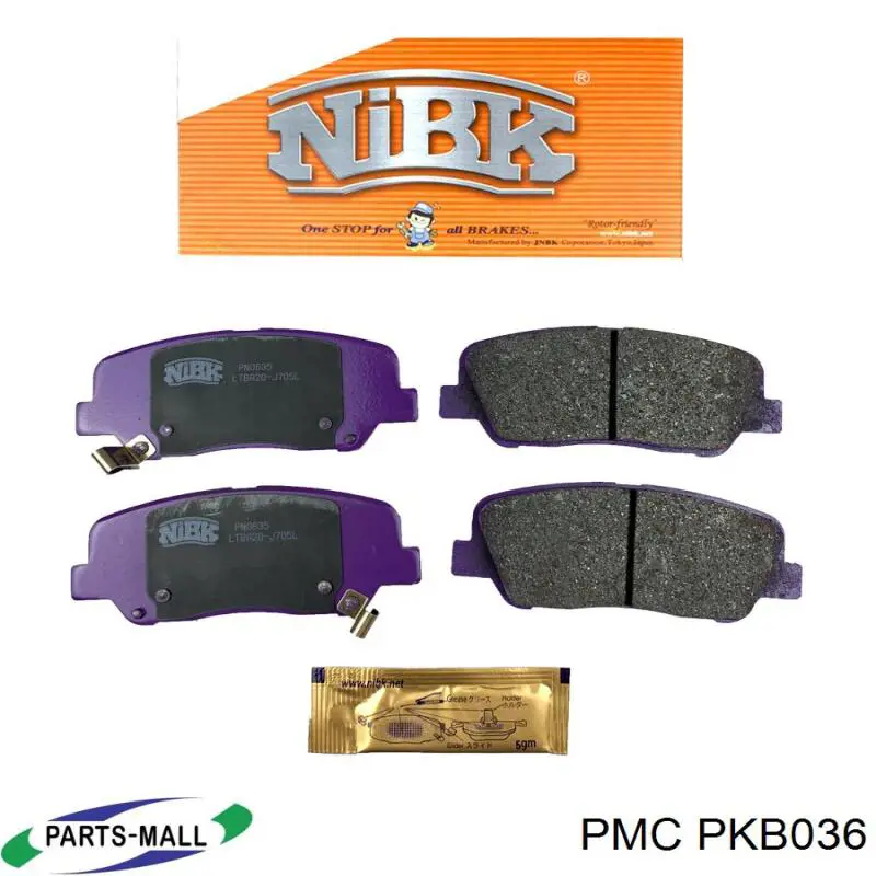 PKB036 Parts-Mall pastillas de freno delanteras