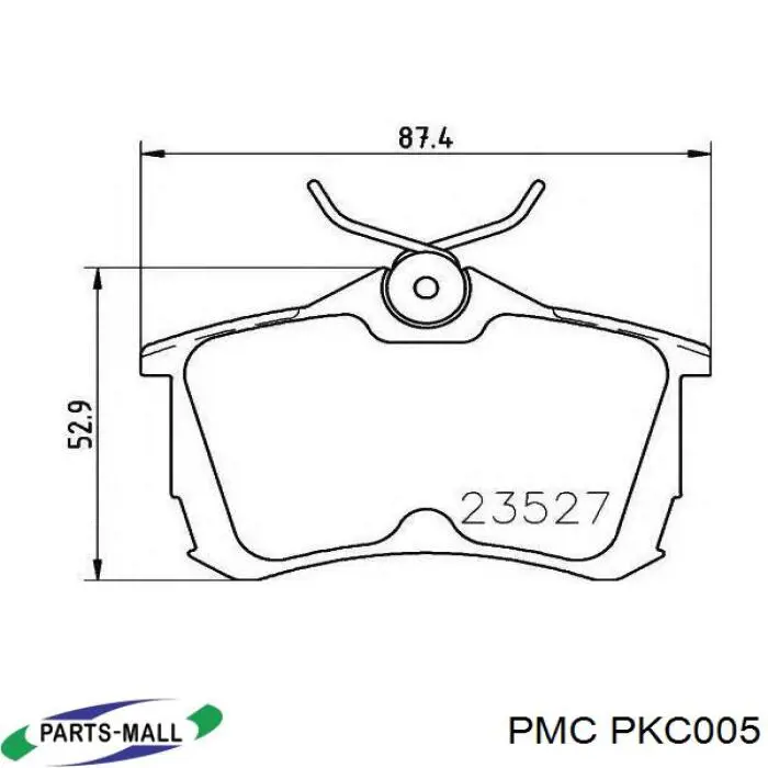 PKC-005 Parts-Mall pastillas de freno delanteras