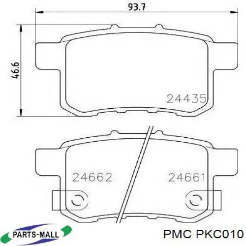 Pastillas traseras General Motors 96253368
