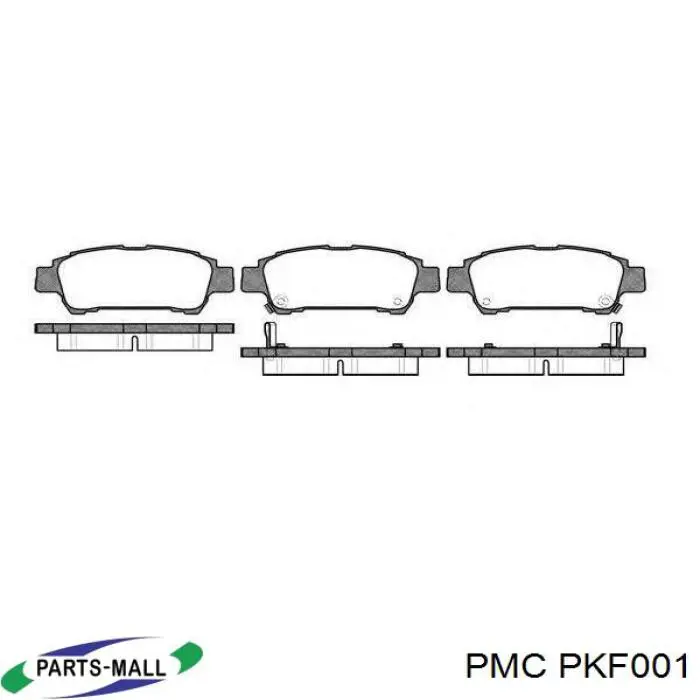 PKF001 Parts-Mall pastillas de freno delanteras