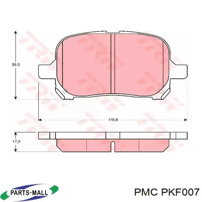 PKF-007 Parts-Mall pastillas de freno delanteras