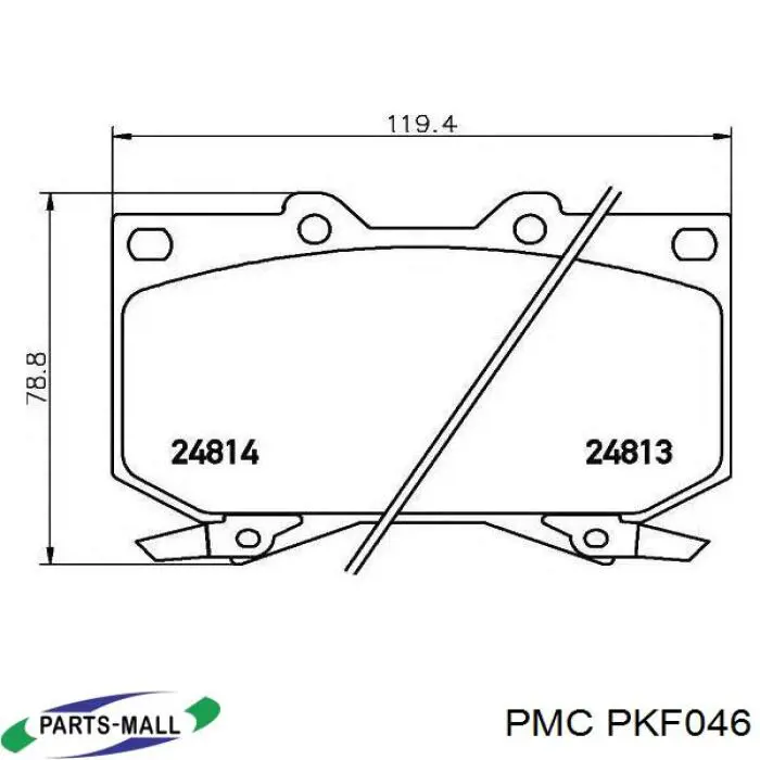 PKF-046 Parts-Mall pastillas de freno delanteras