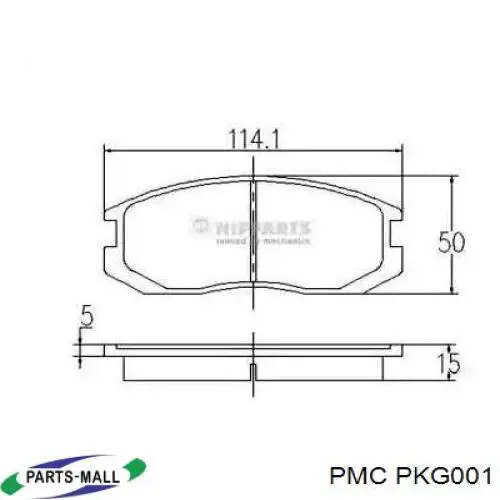 PKG001 Parts-Mall pastillas de freno delanteras