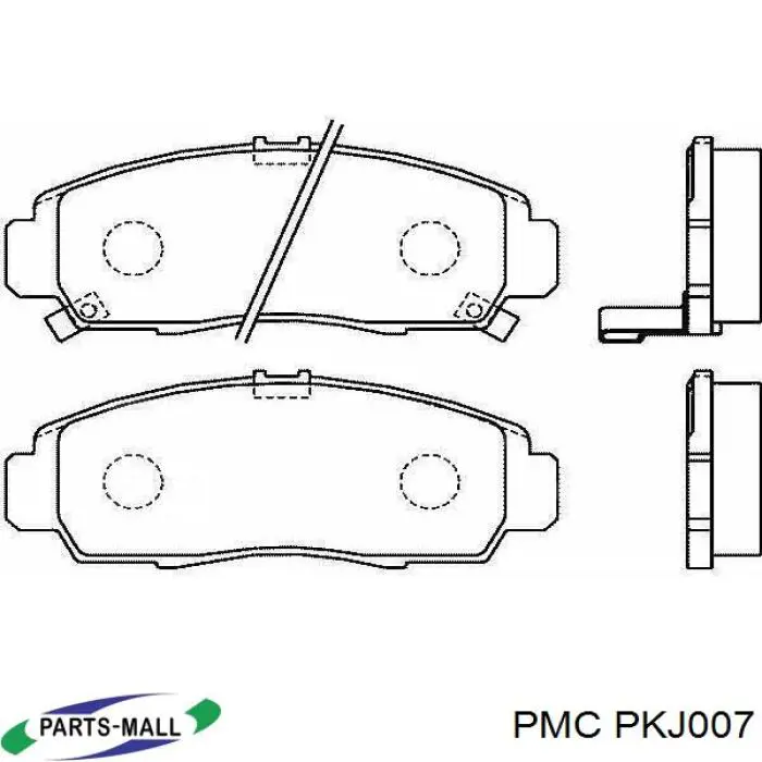 PKJ007 Parts-Mall Pastillas delanteras