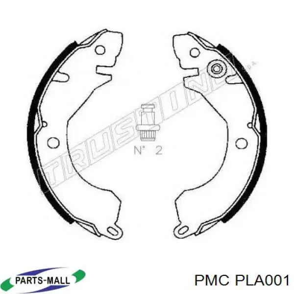 Zapatas de freno PLA001 Parts-Mall