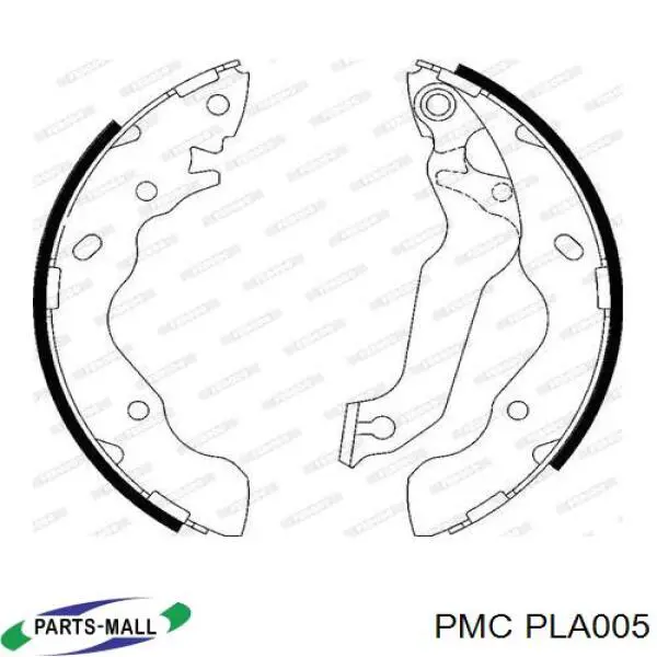 PLA-005 Parts-Mall zapatas de frenos de tambor traseras