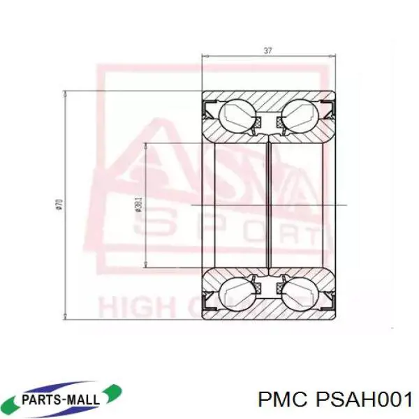 Cojinete de rueda delantero Parts-Mall PSAH001 precio, desde 16,92 EUR