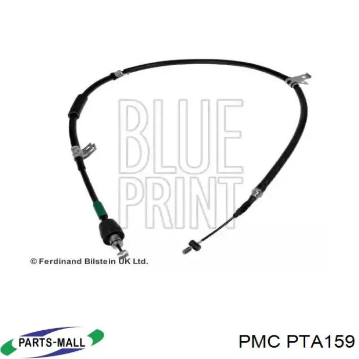 PTA159 Parts-Mall cable de freno de mano trasero derecho