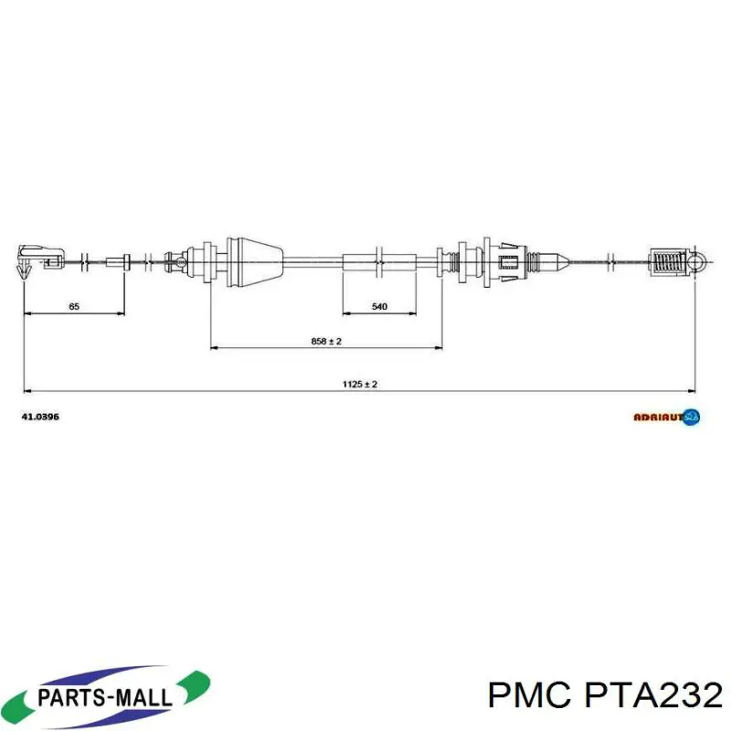 PTA232 Parts-Mall cable del acelerador