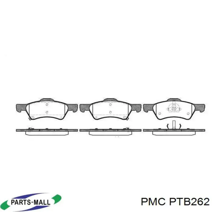 PTB-262 Parts-Mall cable de freno de mano trasero izquierdo