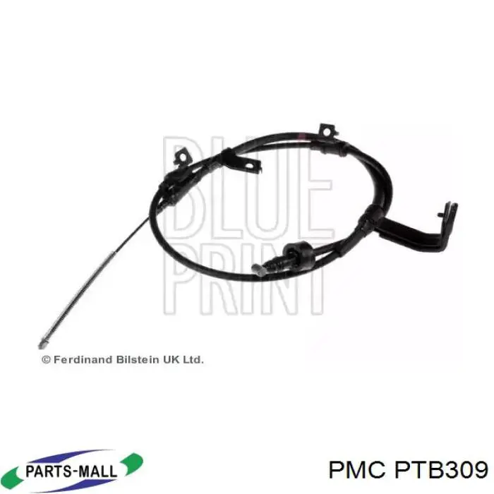 PTB309 Parts-Mall cable de freno de mano trasero derecho
