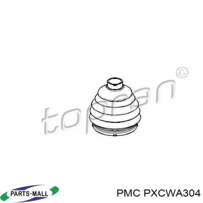 Fuelle semieje delantero exterior Parts-Mall PXCWA304