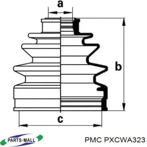 Fuelle, palier delantero exterior Parts-Mall PXCWA323 precio, desde 8,85 EUR