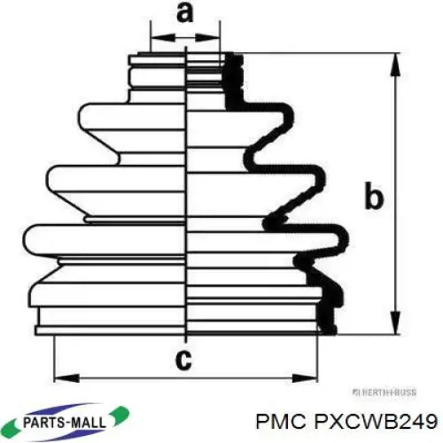 Fuelle de palier delantero exterior 11523 Metalcaucho