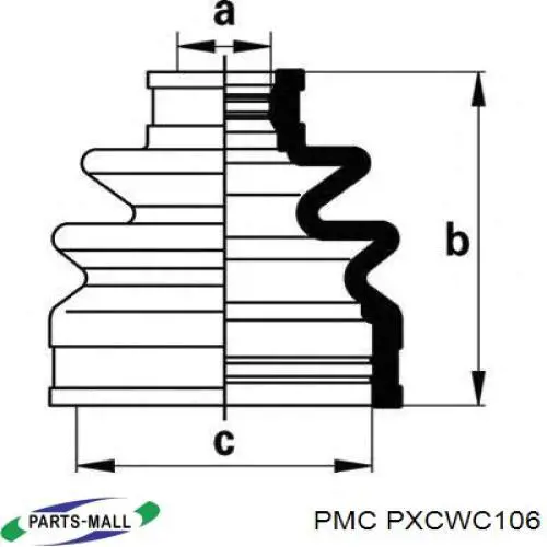 PXCWC-106 Parts-Mall fuelle, árbol de transmisión delantero interior