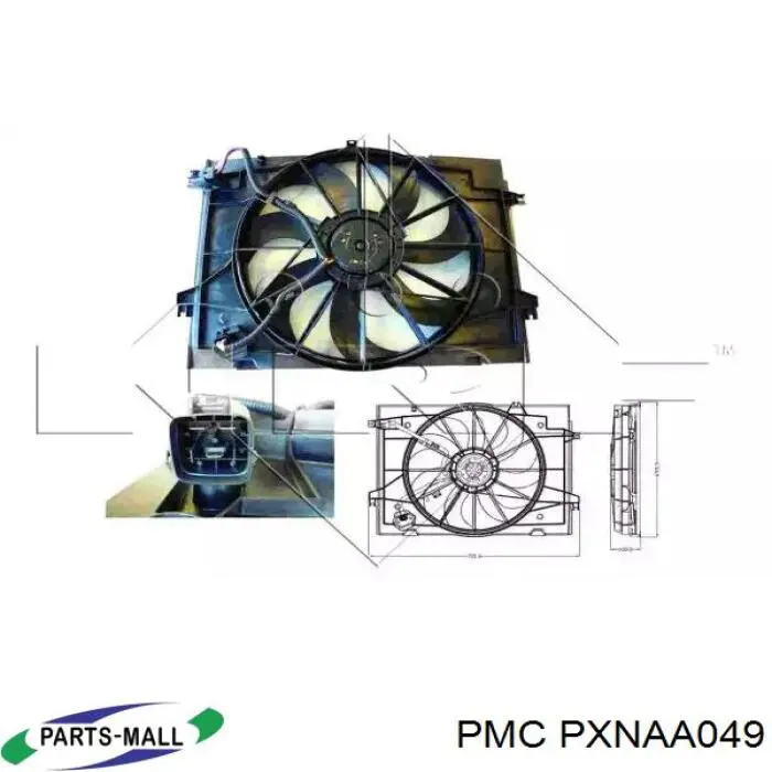 Comprar PXNAA049 Parts-Mall Ventilador de radiador