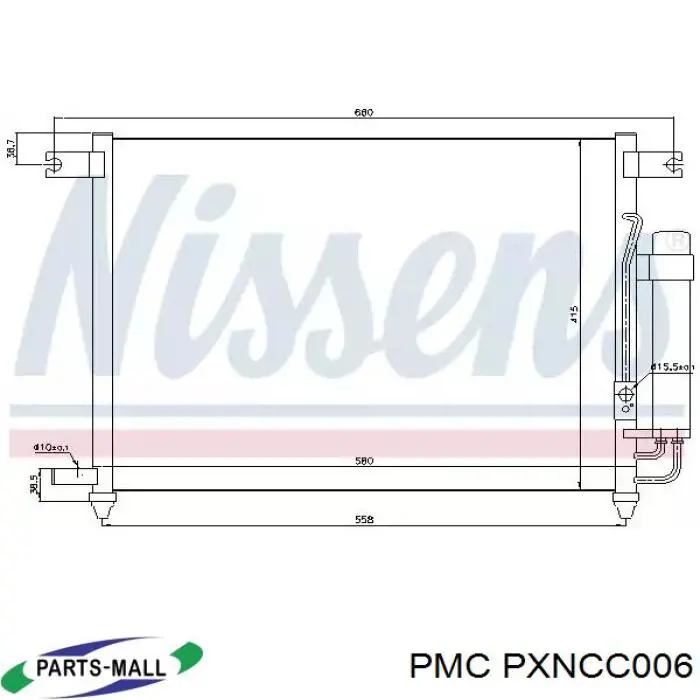 PXNCC006 Parts-Mall condensador aire acondicionado