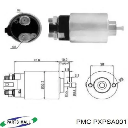 PXPSA001 Parts-Mall motor de arranque