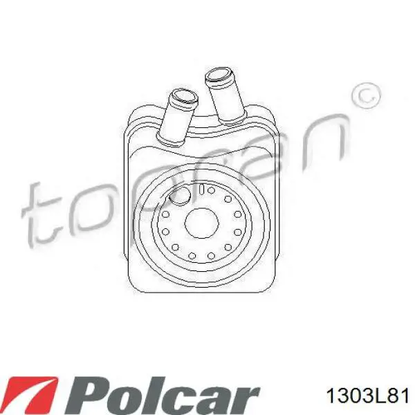 1303L81 Polcar radiador de aceite, bajo de filtro