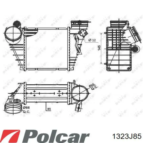 1323J8-5 Polcar intercooler