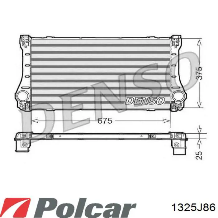 1325J8-6 Polcar radiador de aire de admisión