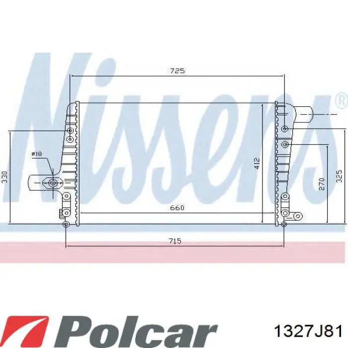 1327J8-1 Polcar radiador de aire de admisión