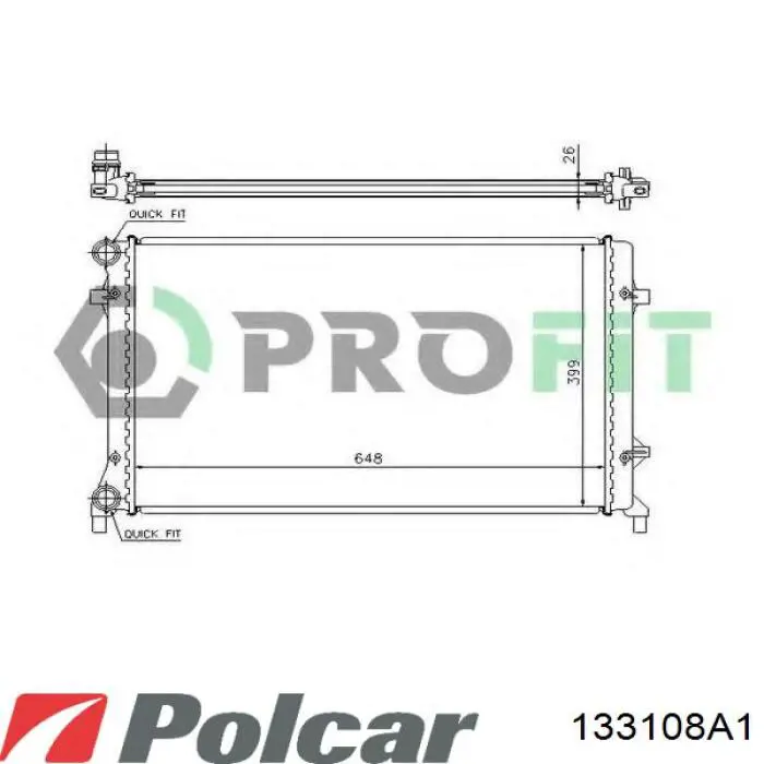 Água radiador Polcar 133108A1 precio, desde 62,70 EUR