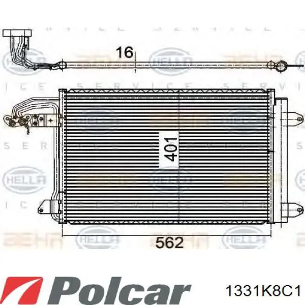 Comprar 1331K8C1 Polcar Condensador de aire acondicionado