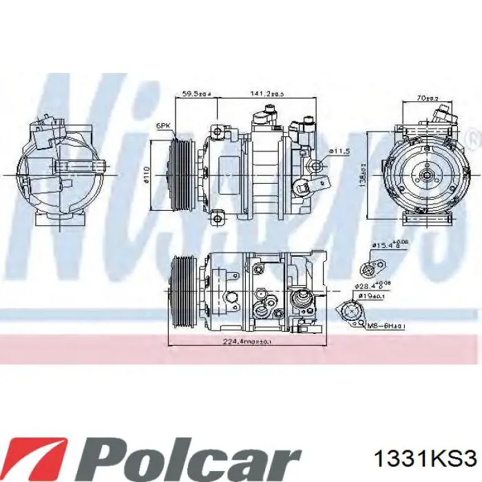 Compresor de aire acondicionado 1201149X CTR