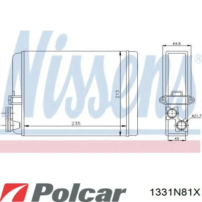 1331N81X Polcar radiador calefacción