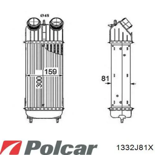 1332J81X Polcar radiador de aire de admisión