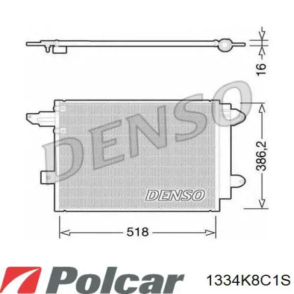 1334K8C1S Polcar condensador aire acondicionado