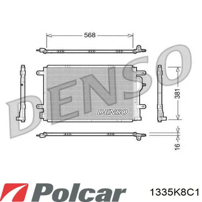 1335K8C1 Polcar condensador aire acondicionado