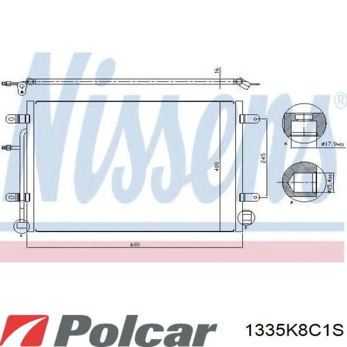 Condensador aire acondicionado 0030160015 Depo/Loro/Abakus