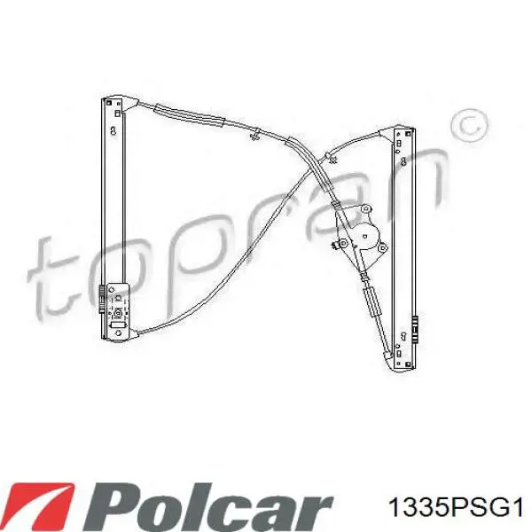 Comprar 1335PSG1 Polcar Mecanismo de elevalunas delantero izquierdo