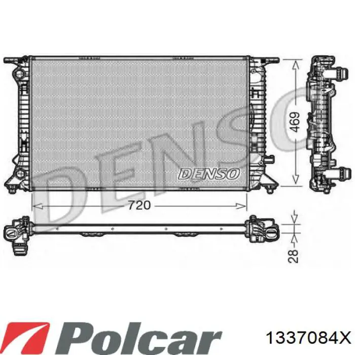 FP 12 A876-KY Koyorad radiador refrigeración del motor