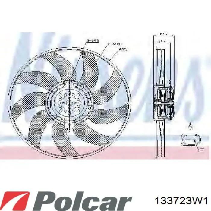 133723W1 Polcar bastidor radiador (armazón)